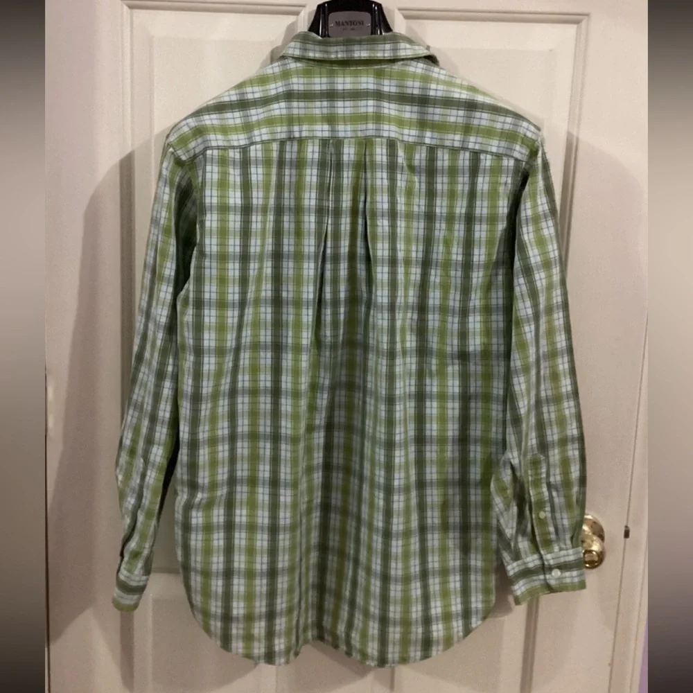 Vintage J. Crew Men’s Medium Oarsmen Green Plaid Button Down